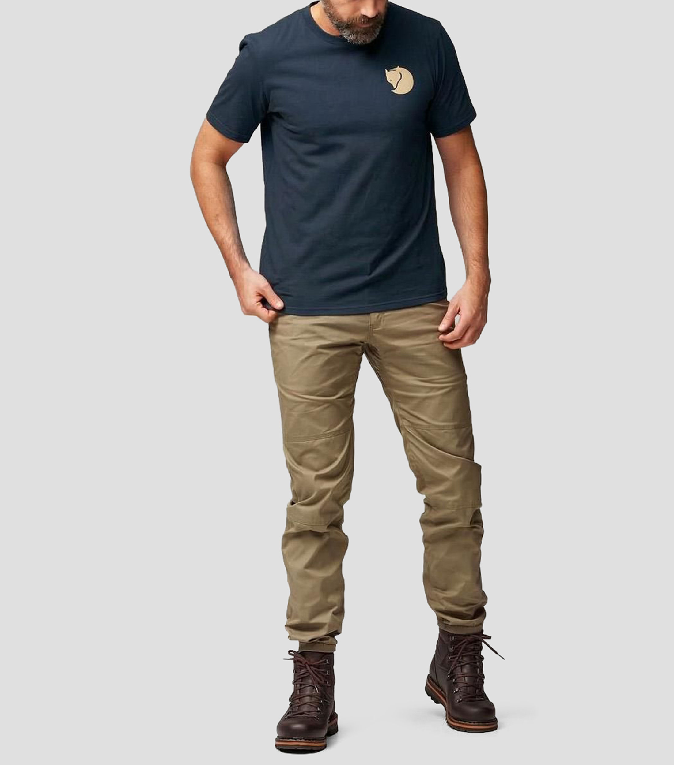 Playera de cuello redondo con manga corta estampada Hombre